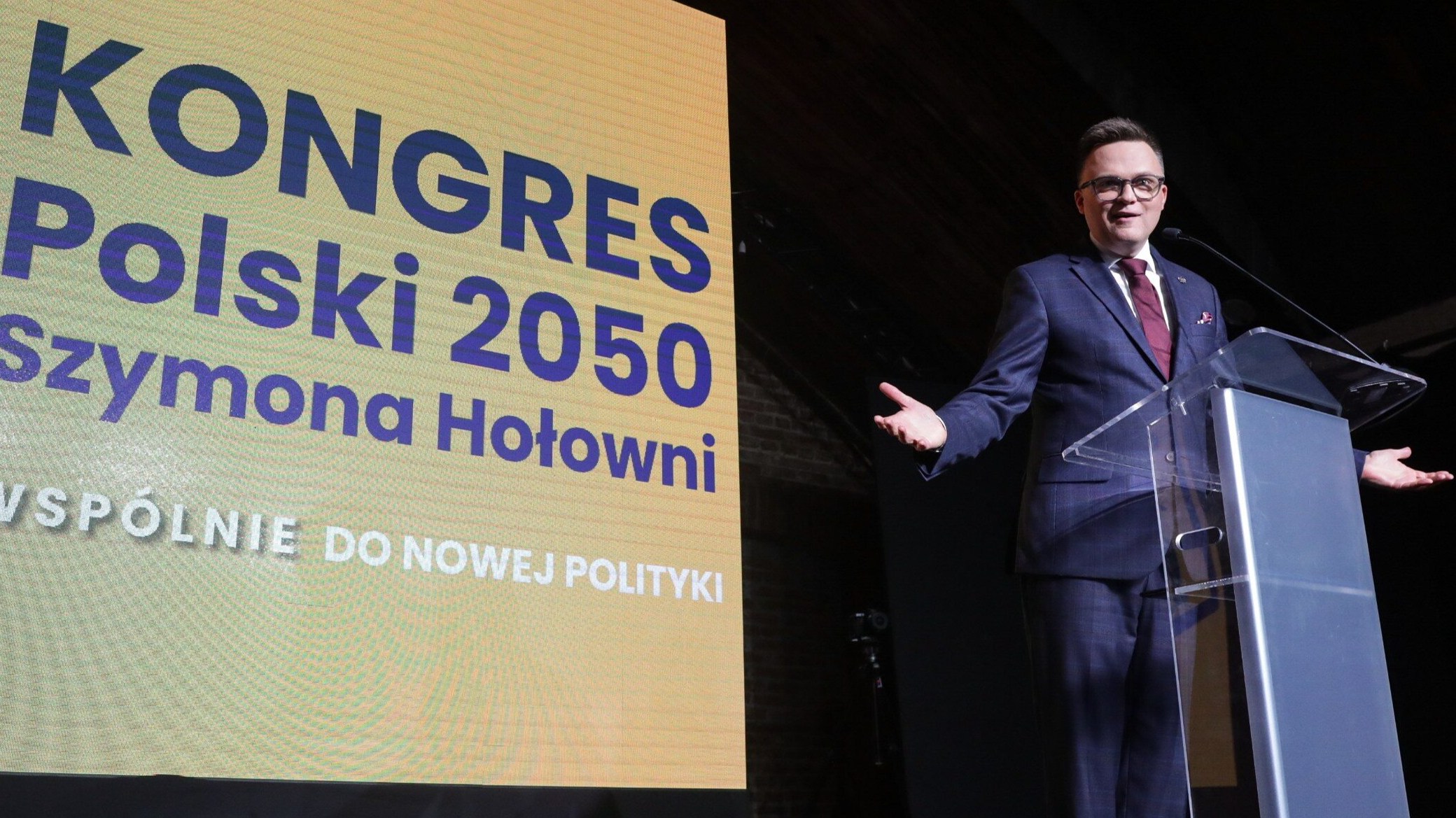 Szymon Hołownia przemawia na Kongresie Polski 2050