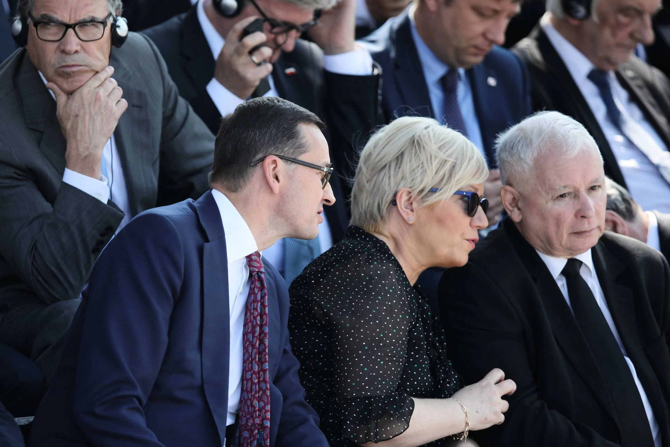 Mateusz Morawiecki, Julia Przyłębska i Jarosław Kaczyński