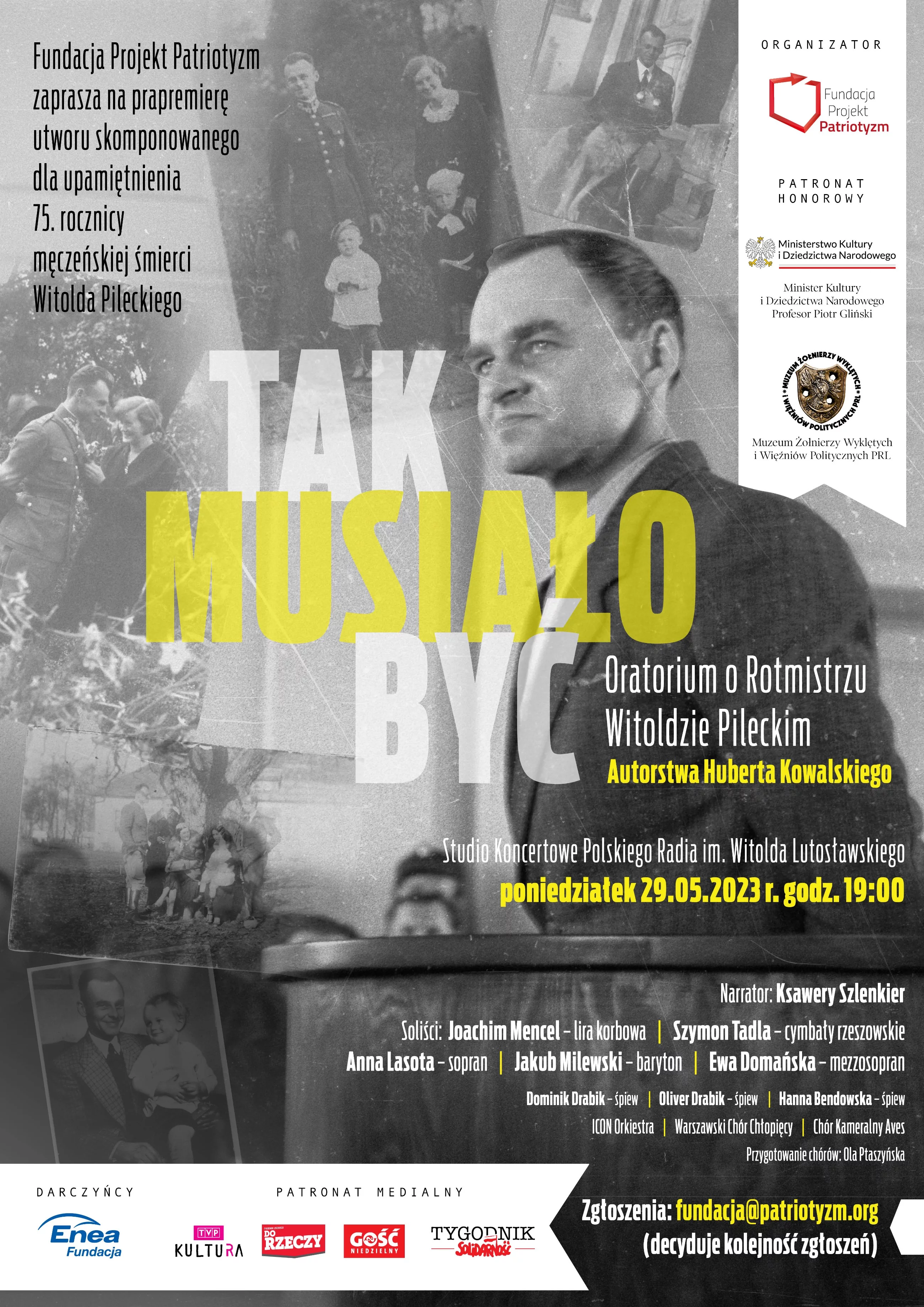 „Tak musiało być”- oratorium o rotmistrzu Witoldzie Pileckim