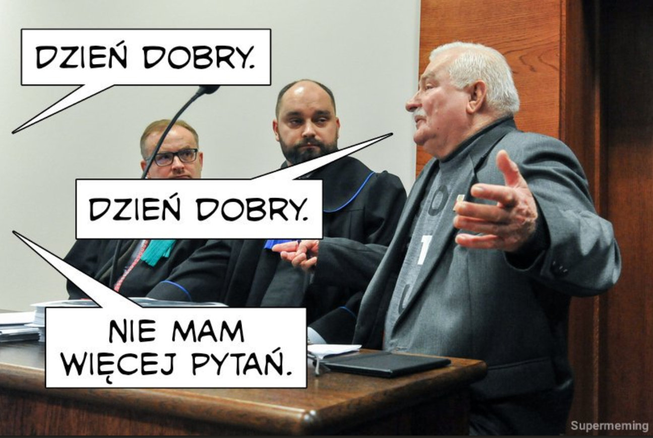 Wałęsa i Kaczyński w sądzie. Memy