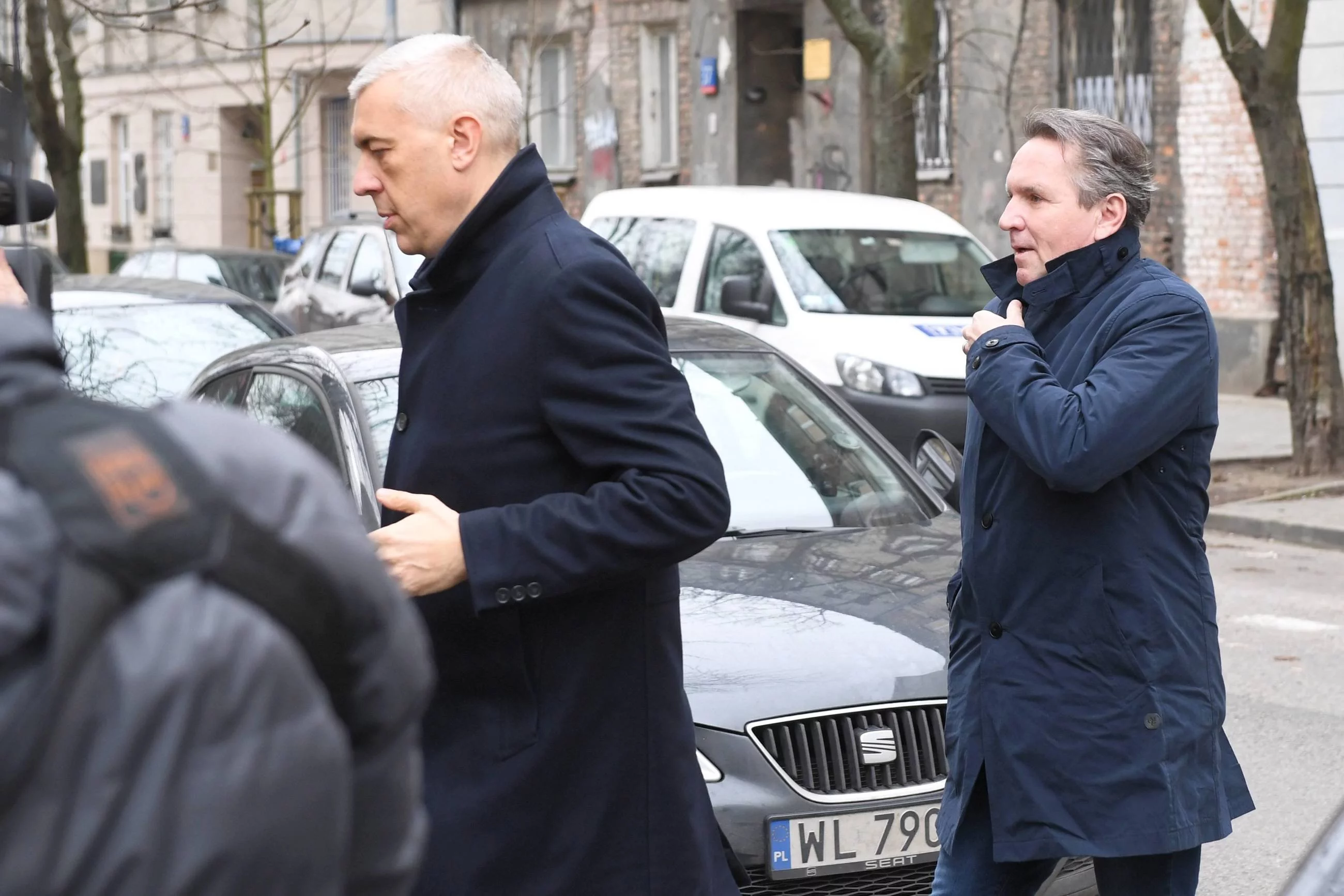 Roman Giertych i Gerald Birgfellner w drodze do prokuratury