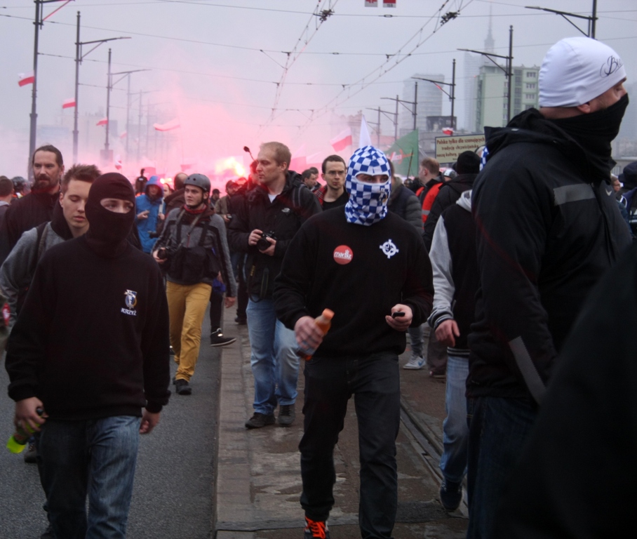 Zdjęcie zrobione podczas Marszu Niepodległości 2015 w Warszawie