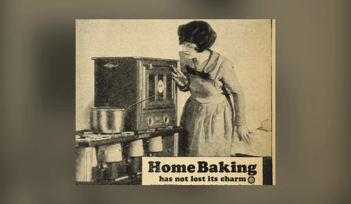 Reklama kuchenki z 1928 roku