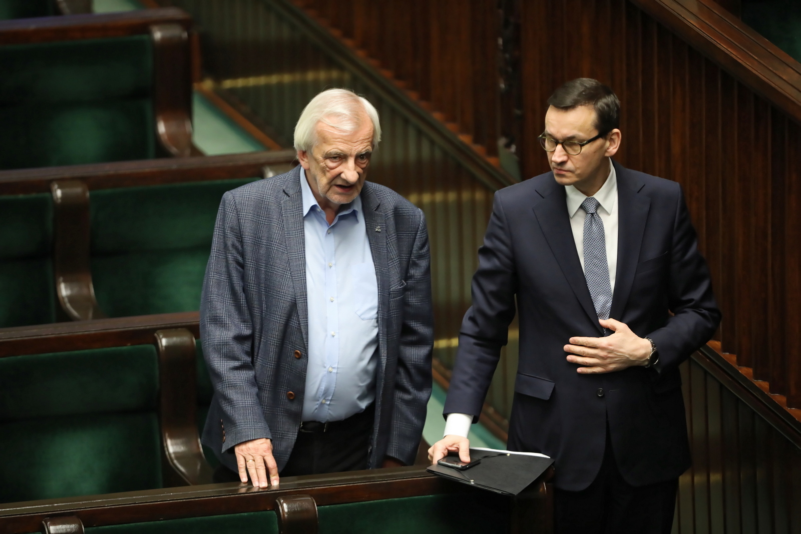 Ryszard Terlecki i Mateusz Morawiecki w Sejmie