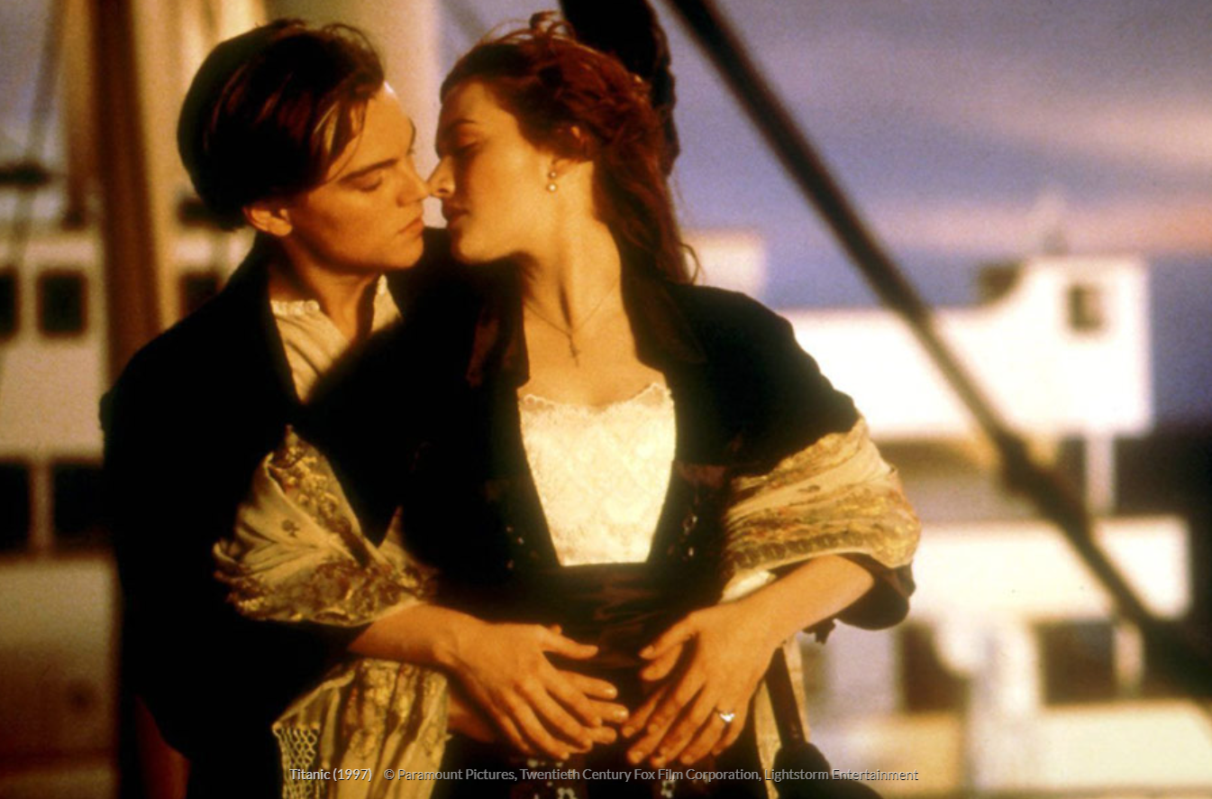 Leonardo DiCaprio i Kate Winslet w filmie "Titanic"