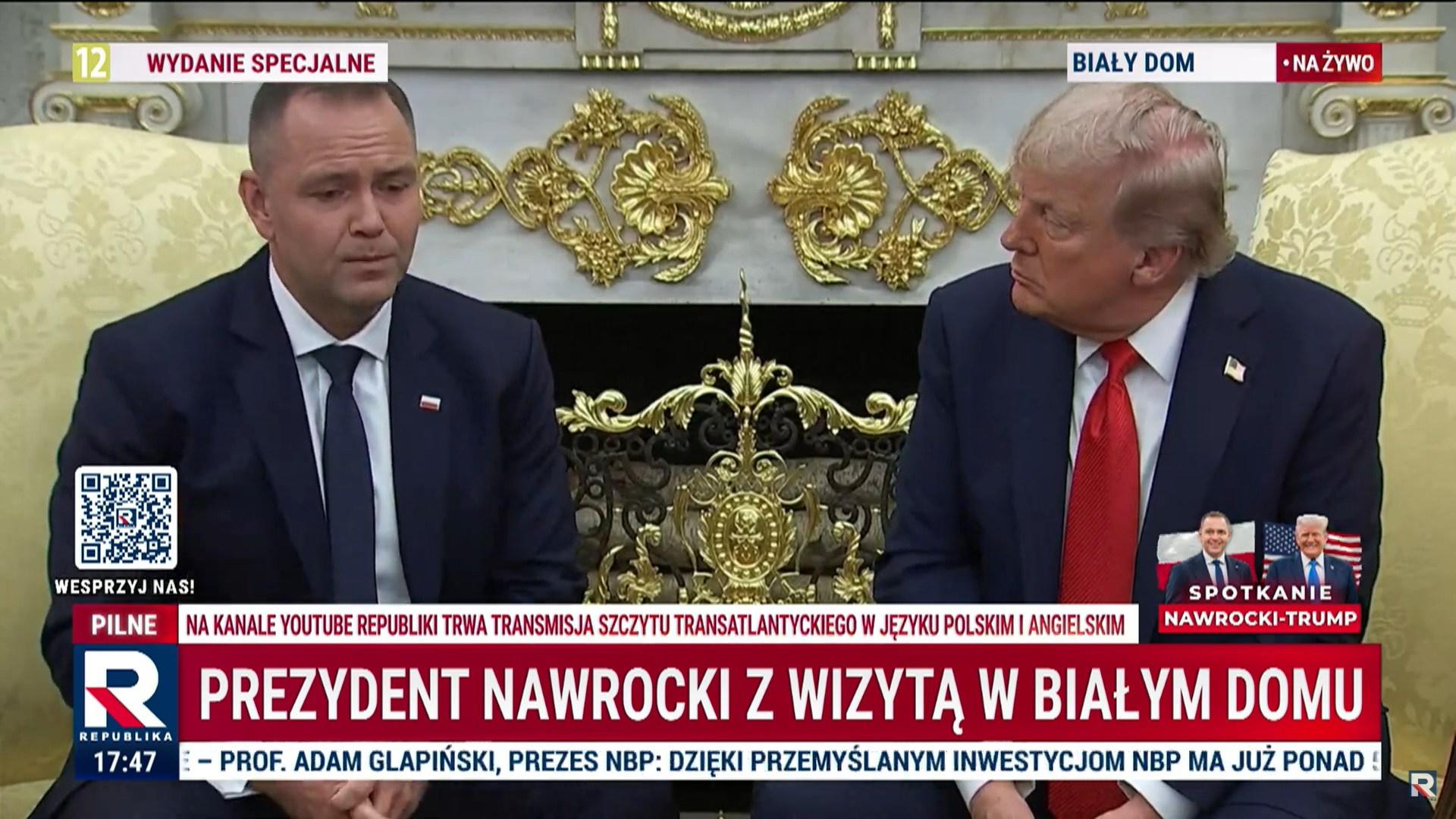 "It's highly  crucial  to me." Nawrocki thanked Trump