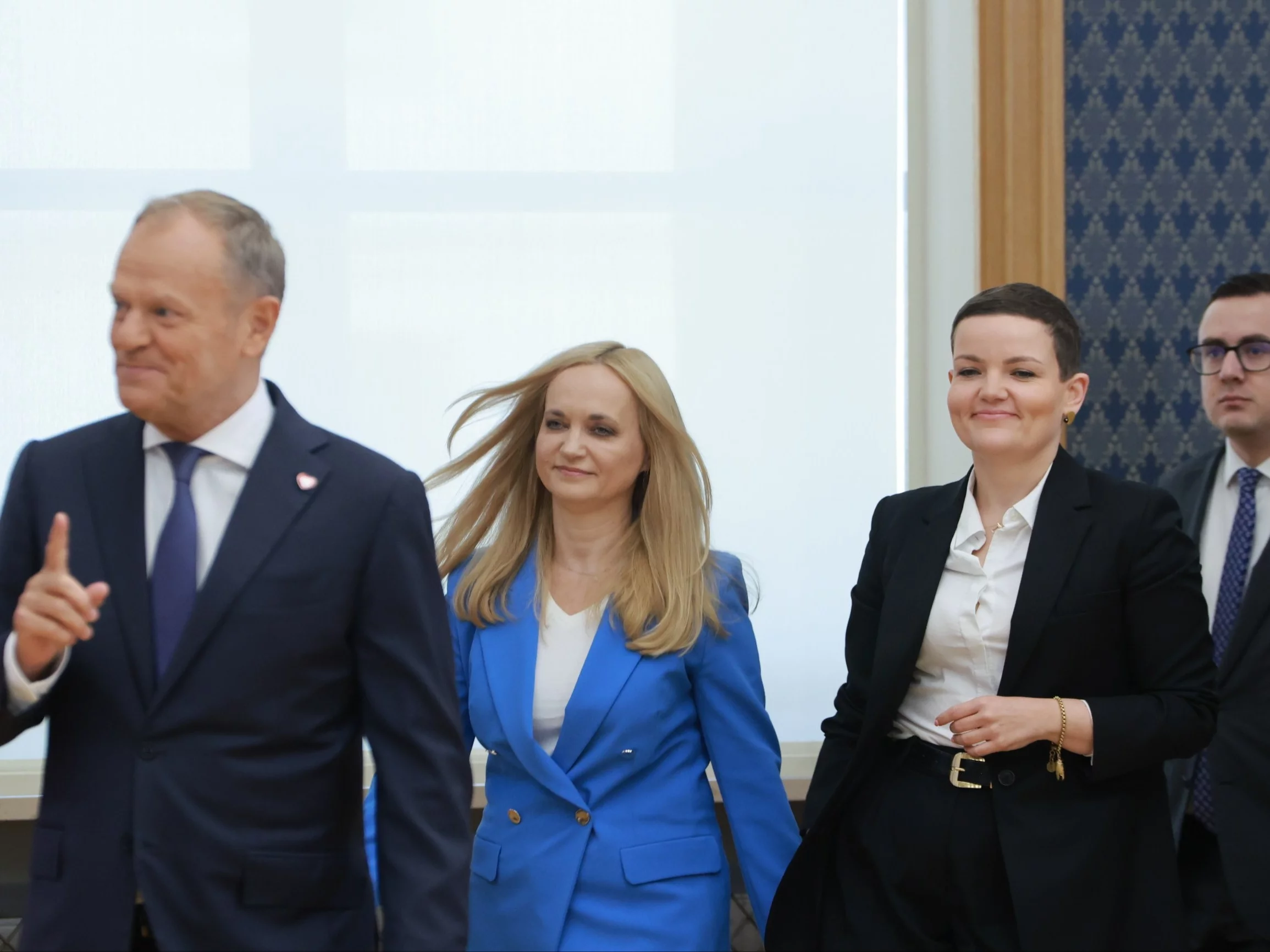 Premier Donald Tusk i minister zdrowia Jolanta Sobierańska-Grenda