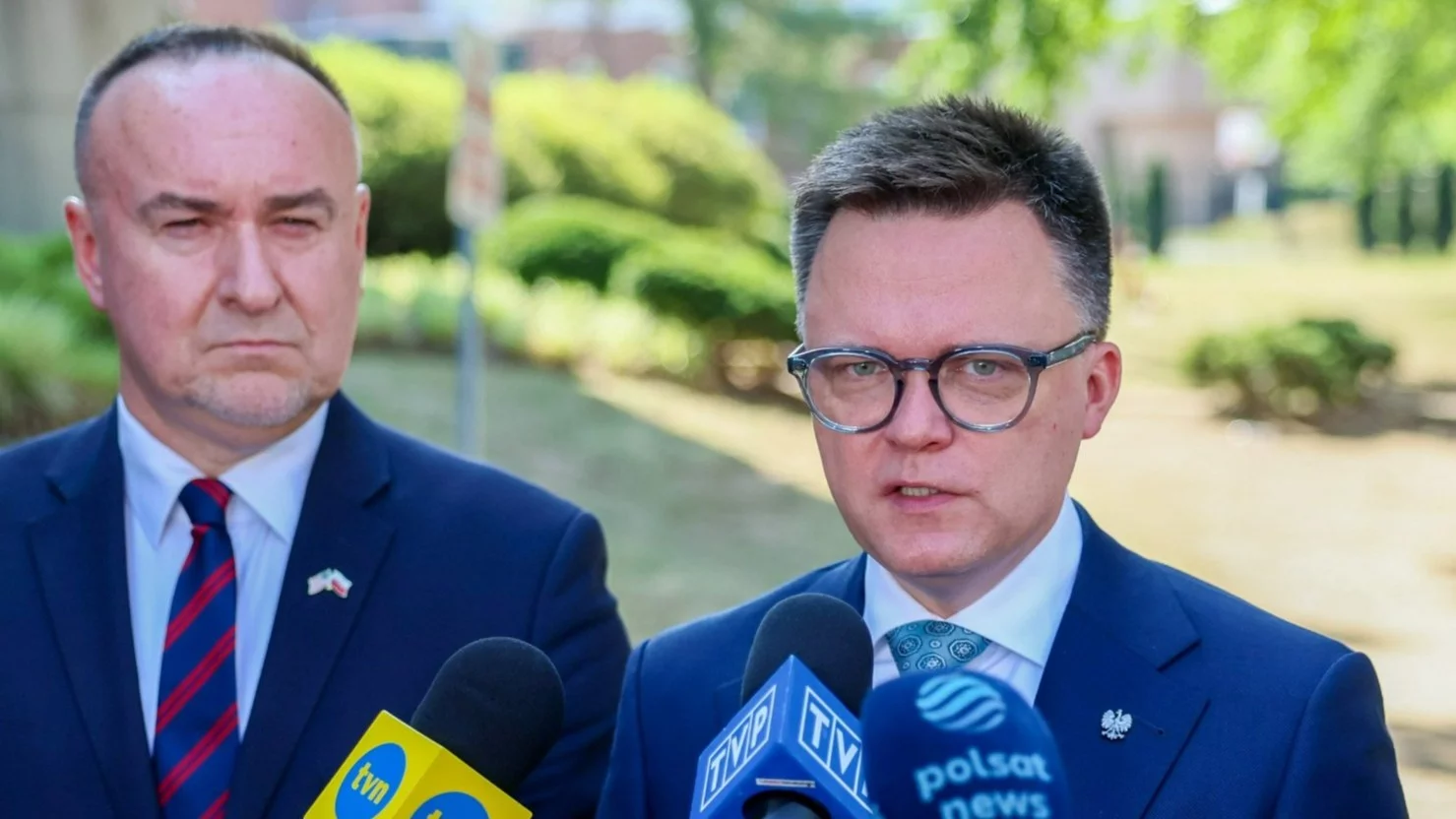 Były marszałek Sejmu Szymon Hołownia i Michał Kobosko