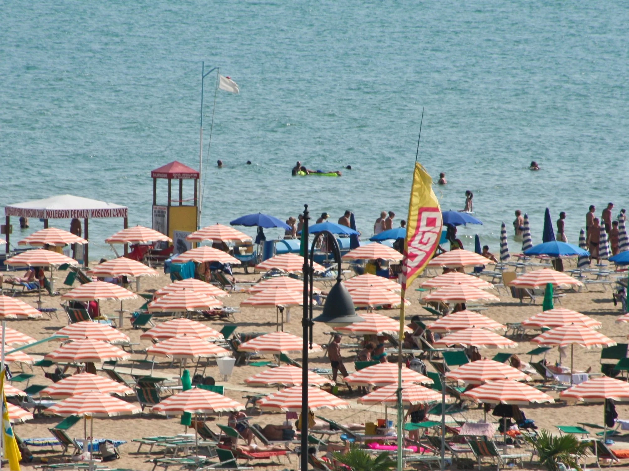 Plaża w Rimini, Włochy