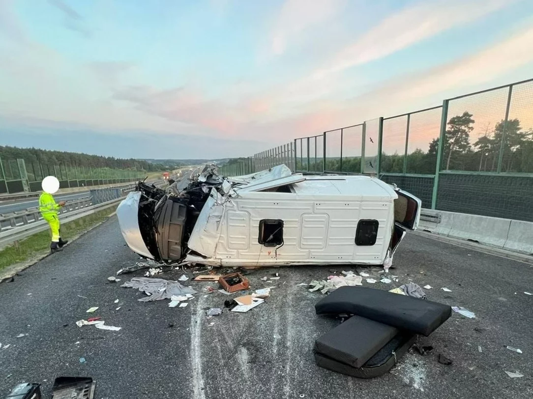 Wypadek na autostradzie A2