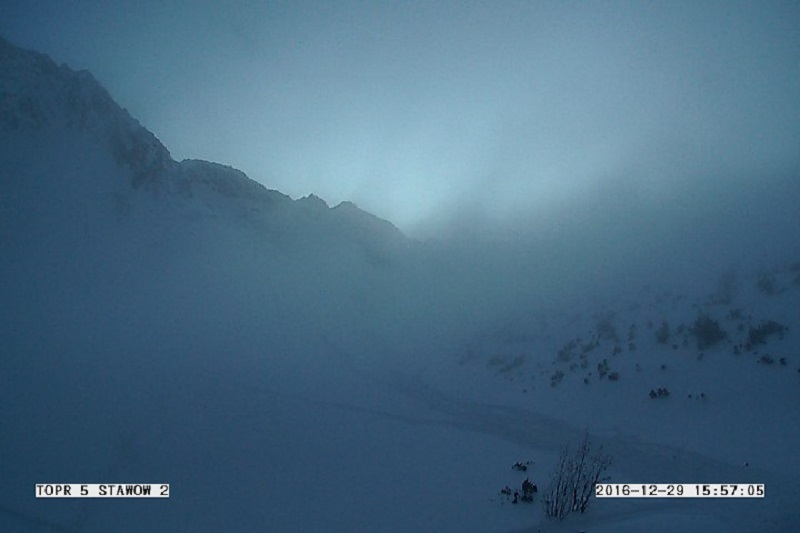 Dolina Pięciu Stawow, widok z kamery TOPR