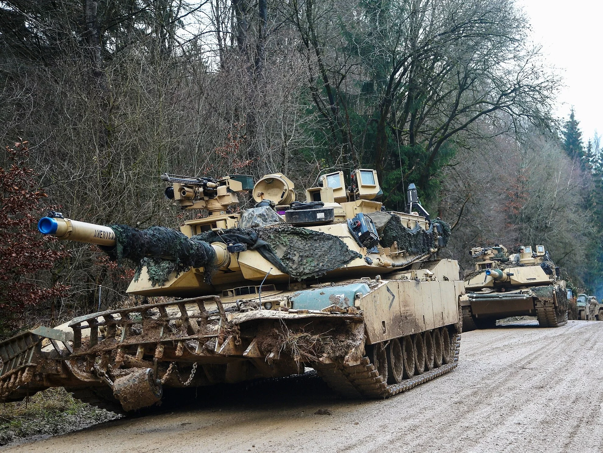 Czołgi Abrams podczas ćwiczeń w Niemczech