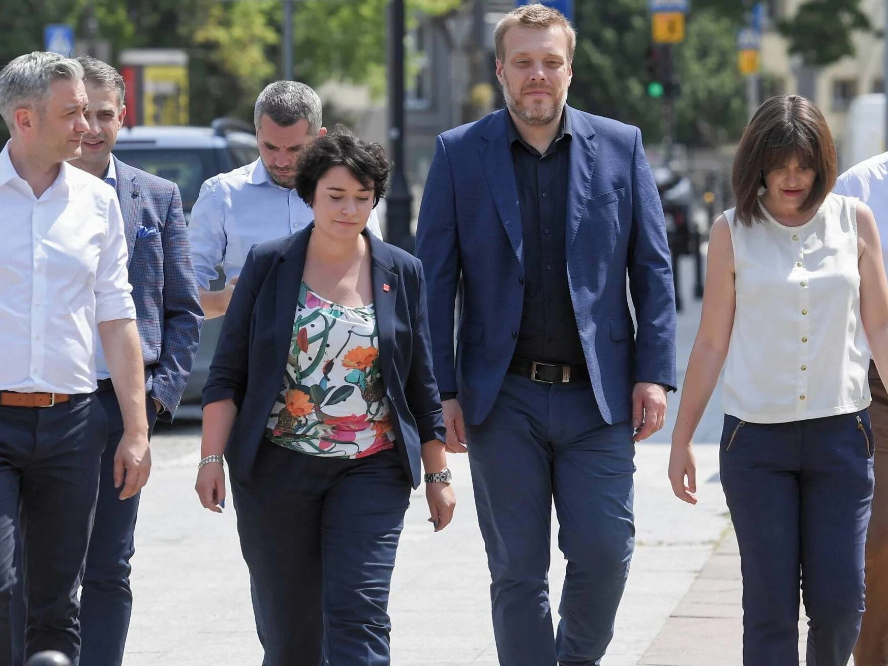 Włodzimierz Czarzasty (P), Robert Biedroń (L), Adrian Zandberg (3P) i Dorota Olko (2P) oraz  Anna Maria Żukowska