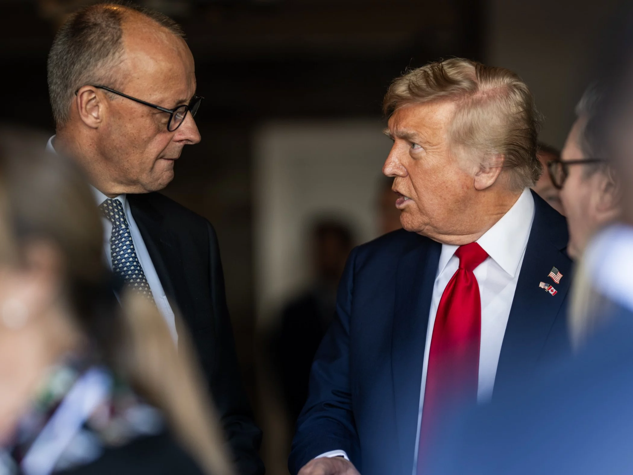 Kanclerz Niemiec Friedrich Merz i prezydent USA Donald Trump