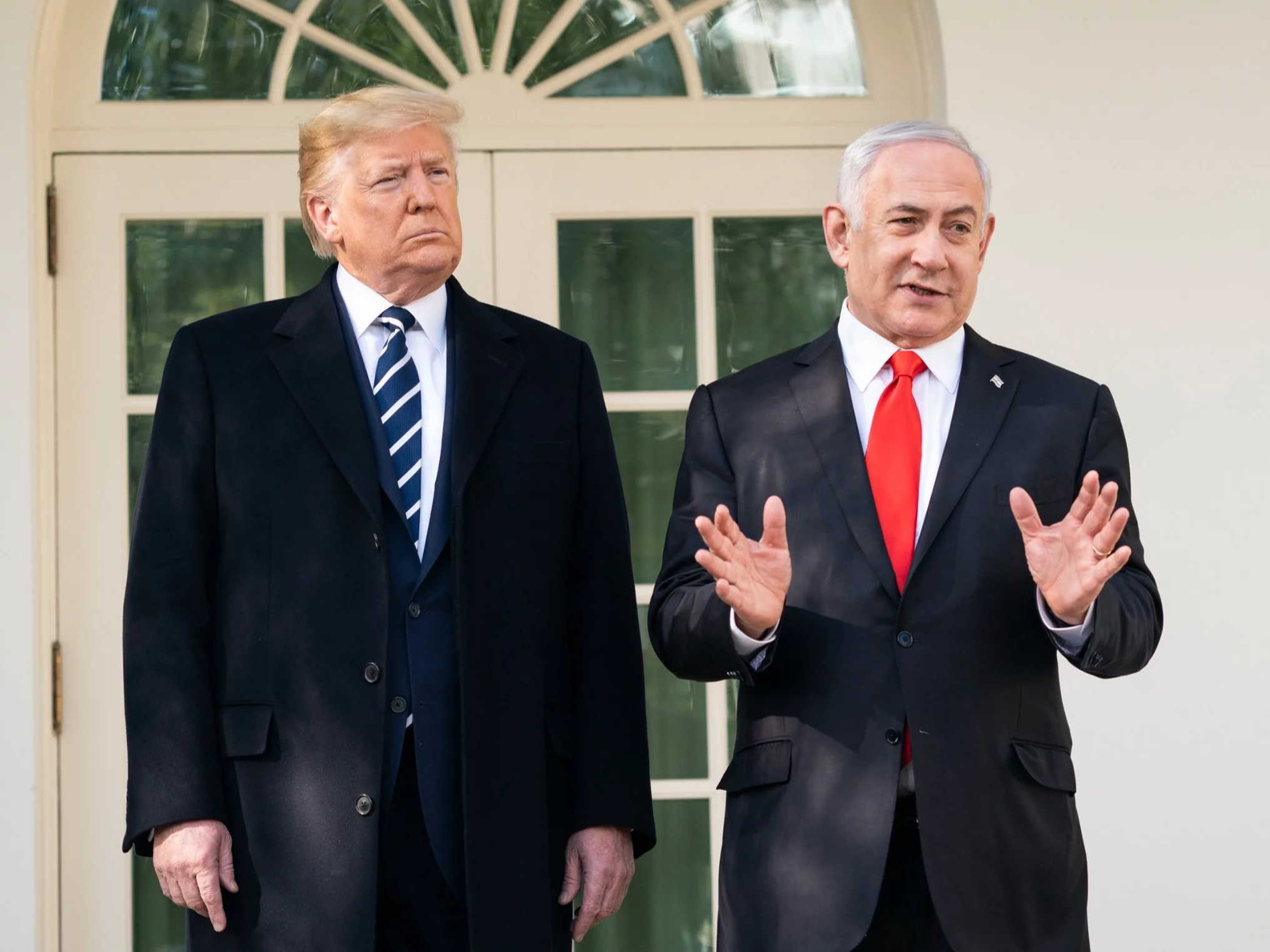 Prezydent USA Donald Trump i premier Izraela Benjamin Netanjahu