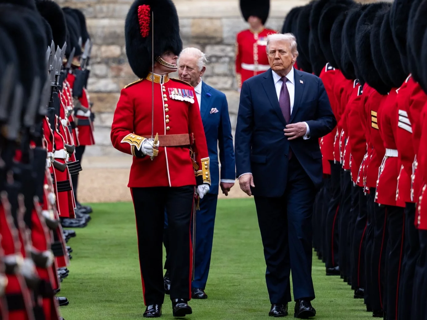 Prezydent Donald Trump i król Wielkiej Brytanii Karol III
