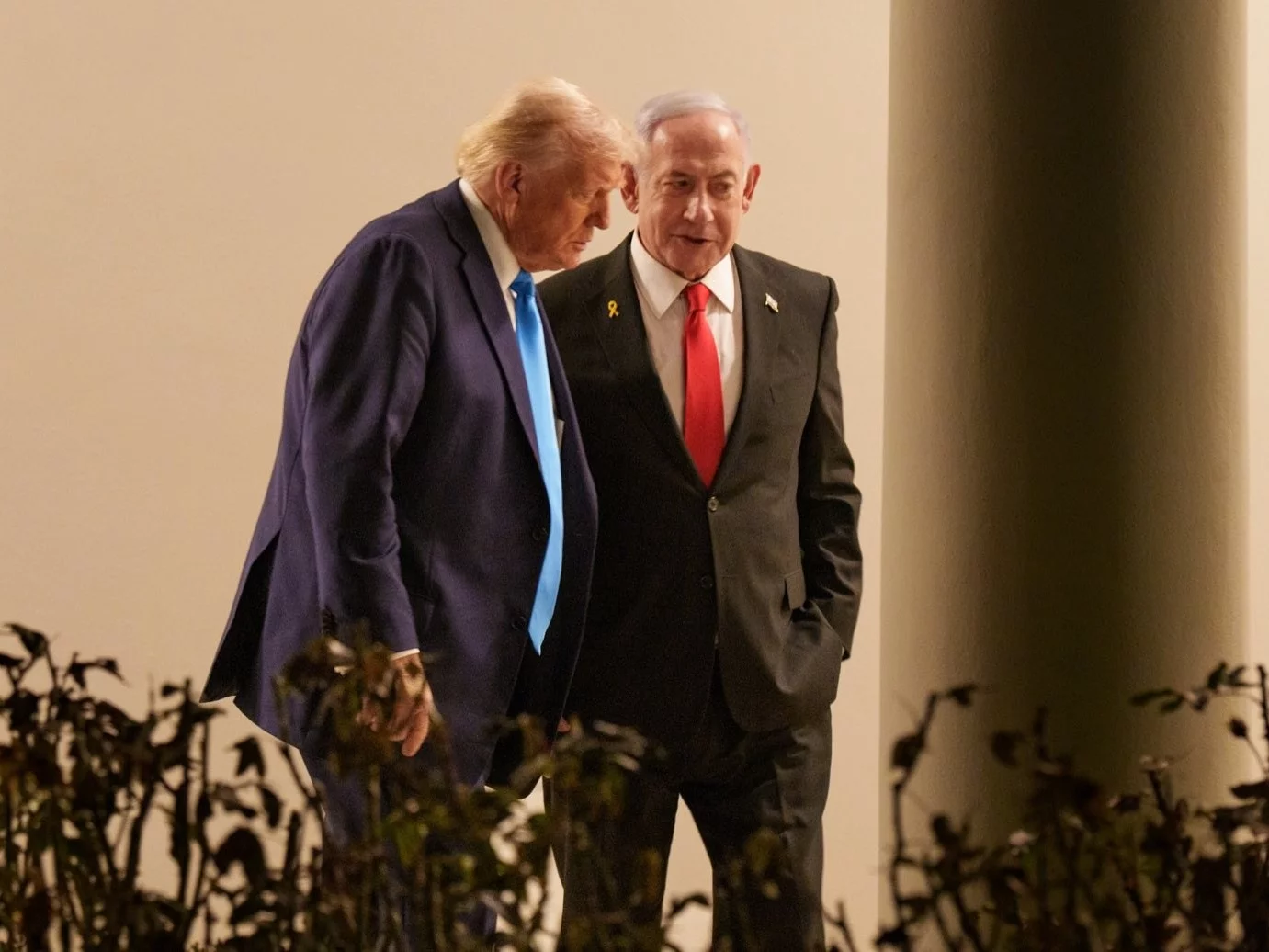 Prezydent USA Donald Trump i premier Izraela Benjamin Netanjahu