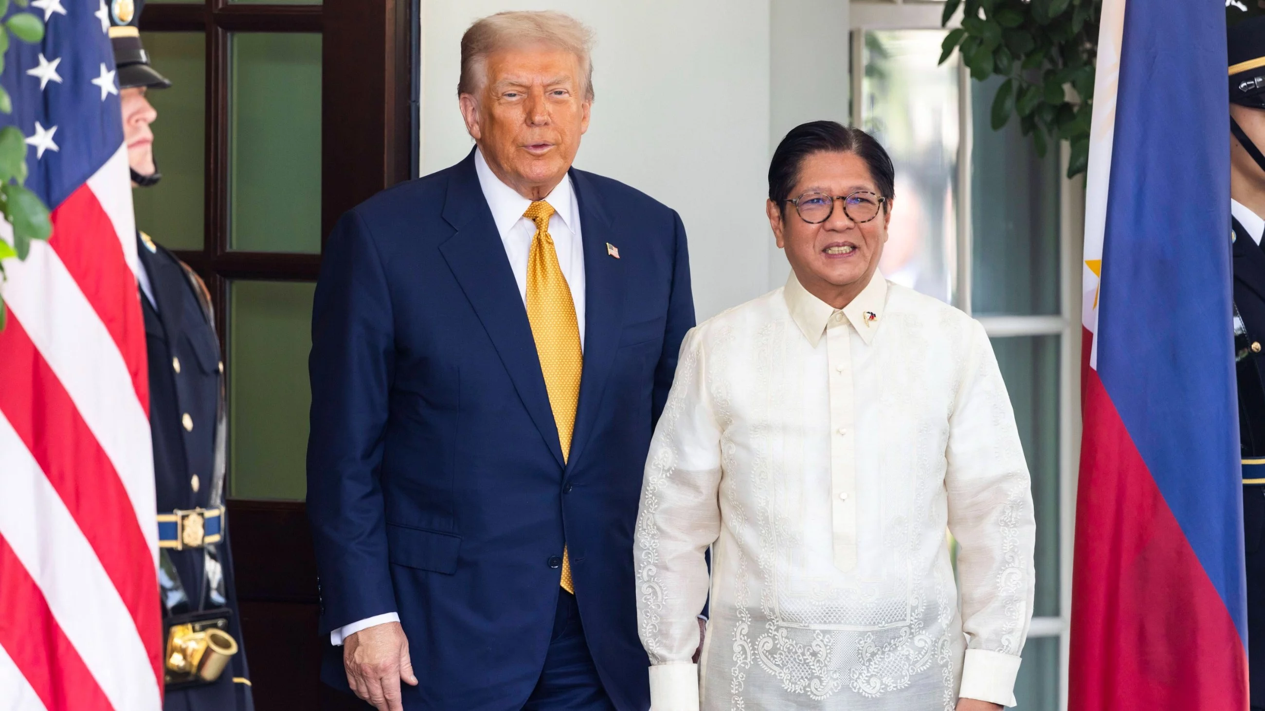 Prezydent USA Donald Trump i prezydent Filipin Ferdinand Marcos Jr. w Białym Domu