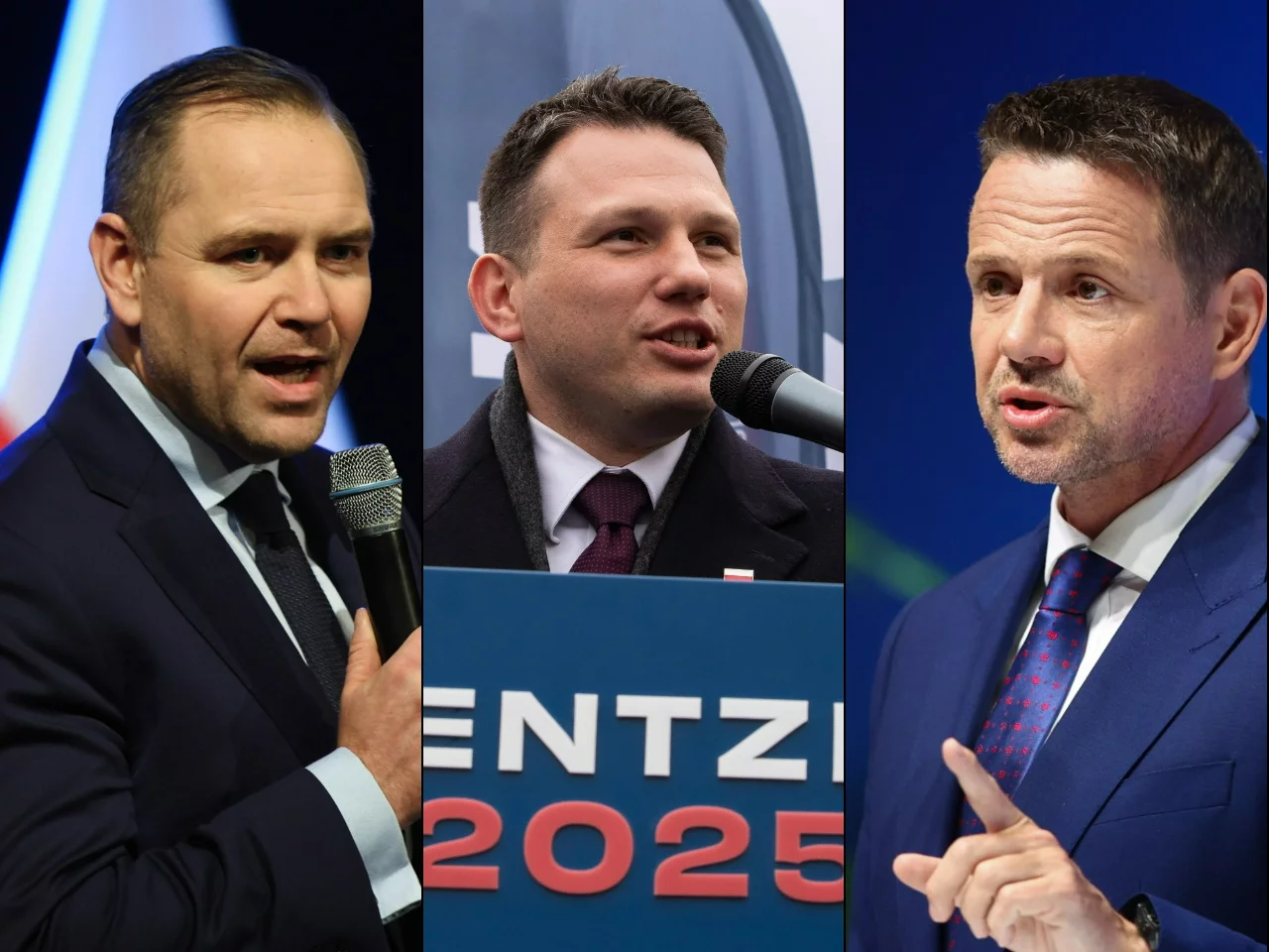 Karol Nawrocki, Sławomir Mentzen, Rafał Trzaskowski