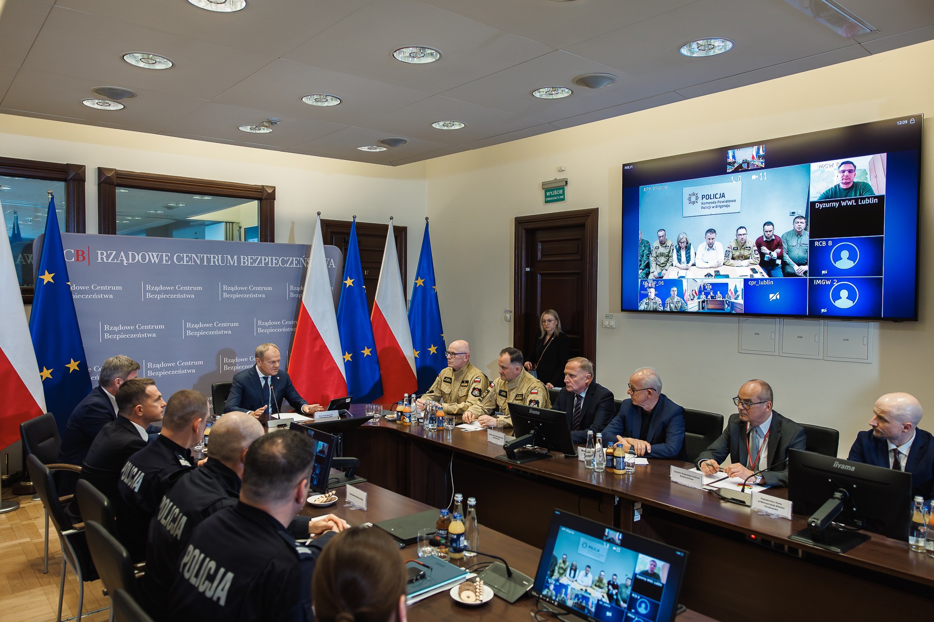 Udział premiera Donalda Tuska w sztabie kryzysowym