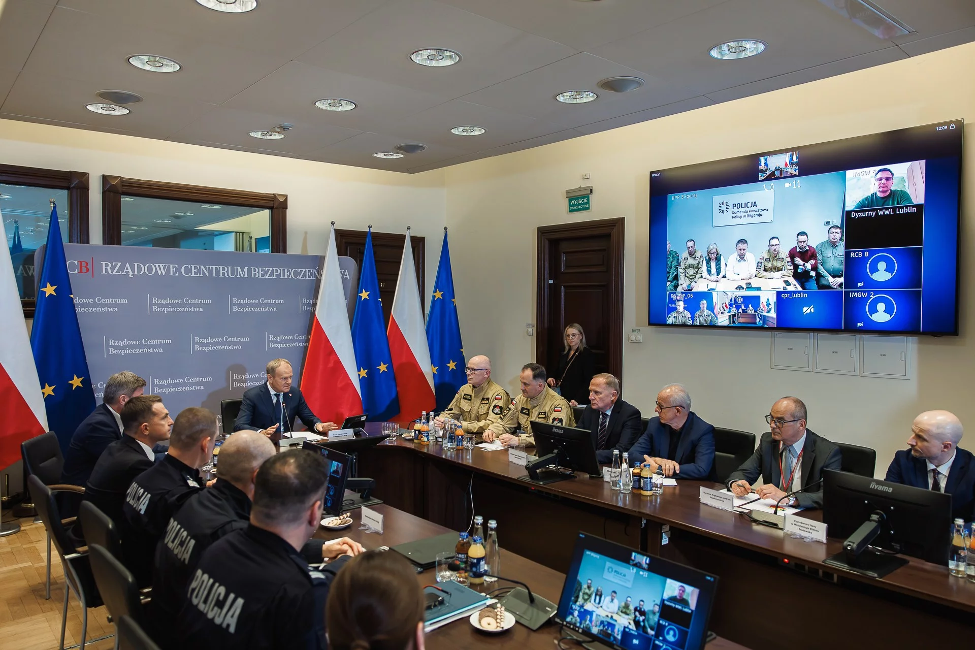 Udział premiera Donalda Tuska w sztabie kryzysowym