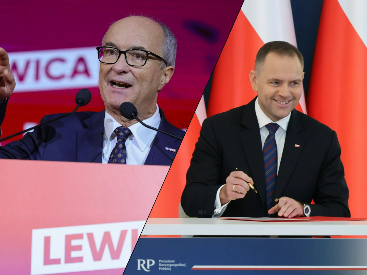 Włodzimierz Czarzasty i Karol Nawrocki