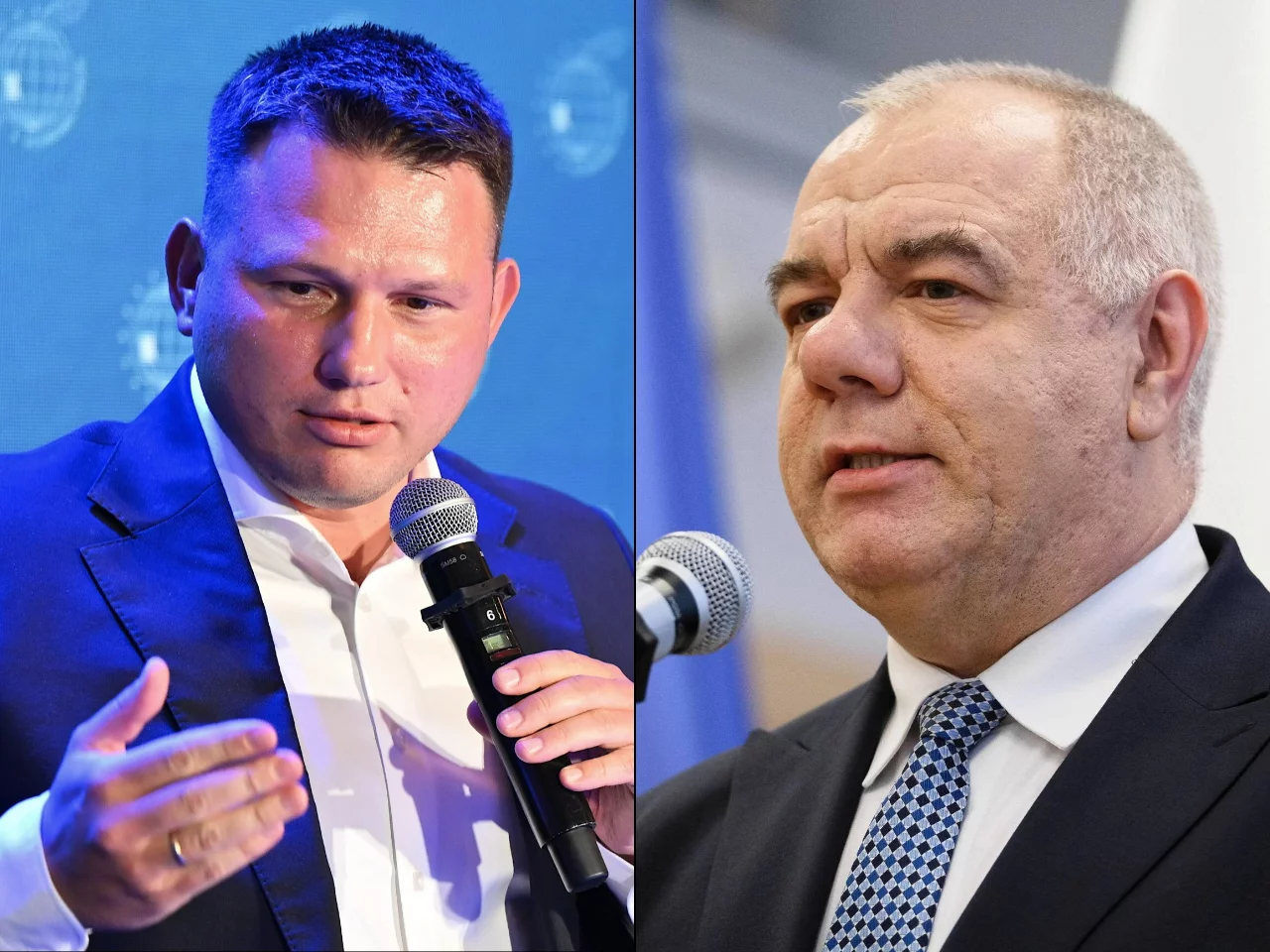 Sławomir Mentzen (L) i Jacek Sasin (P)