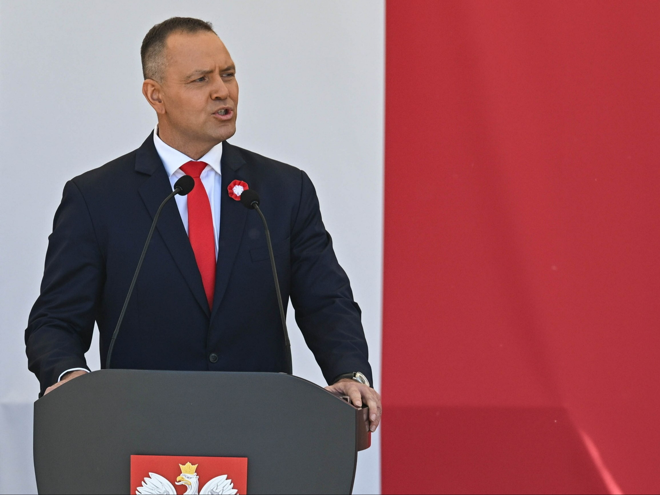 Święto Narodowe Trzeciego Maja. Prezydent Karol Nawrocki przemawia podczas uroczystości na Placu Zamkowym w Warszawie