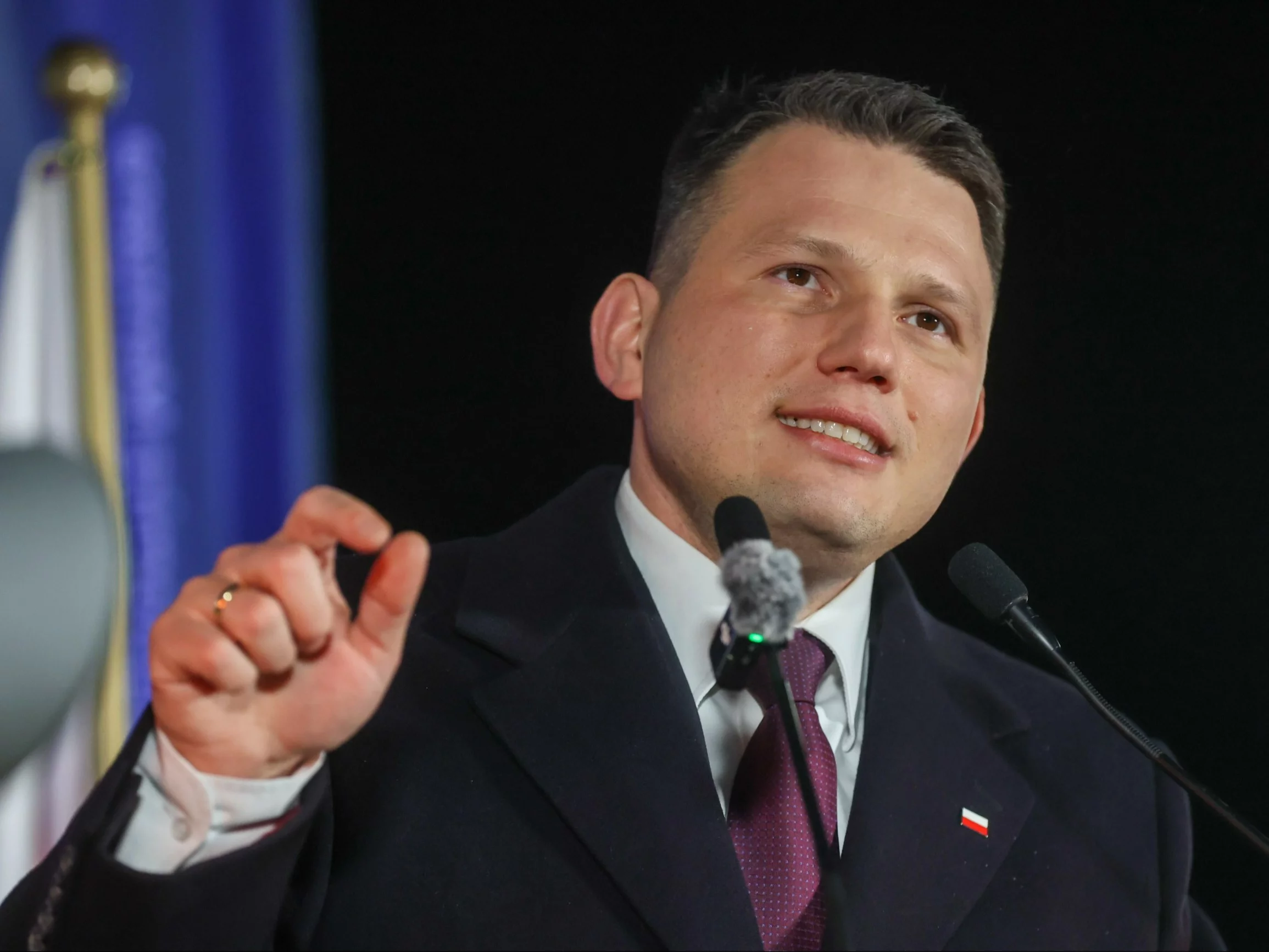 Poseł Konfederacji, kandydat ugrupowania w wyborach na prezydenta RP Sławomir Mentzen