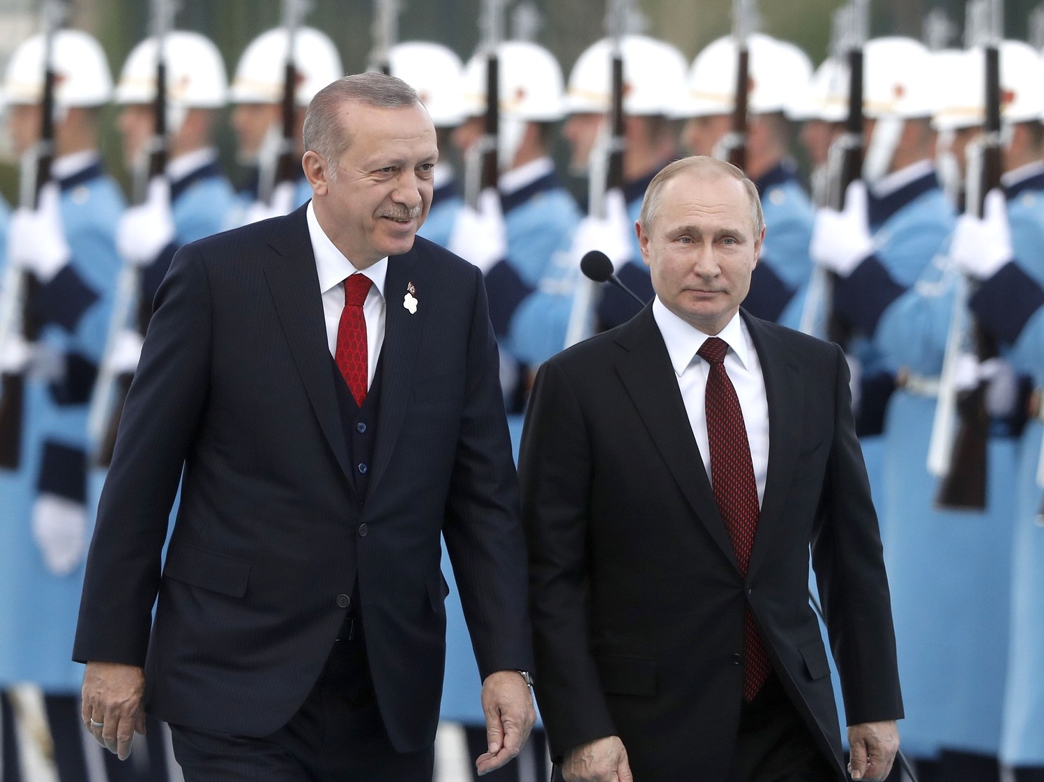 Prezydent Turcji Recep Erdogan i prezydent Rosji Władimir Putin