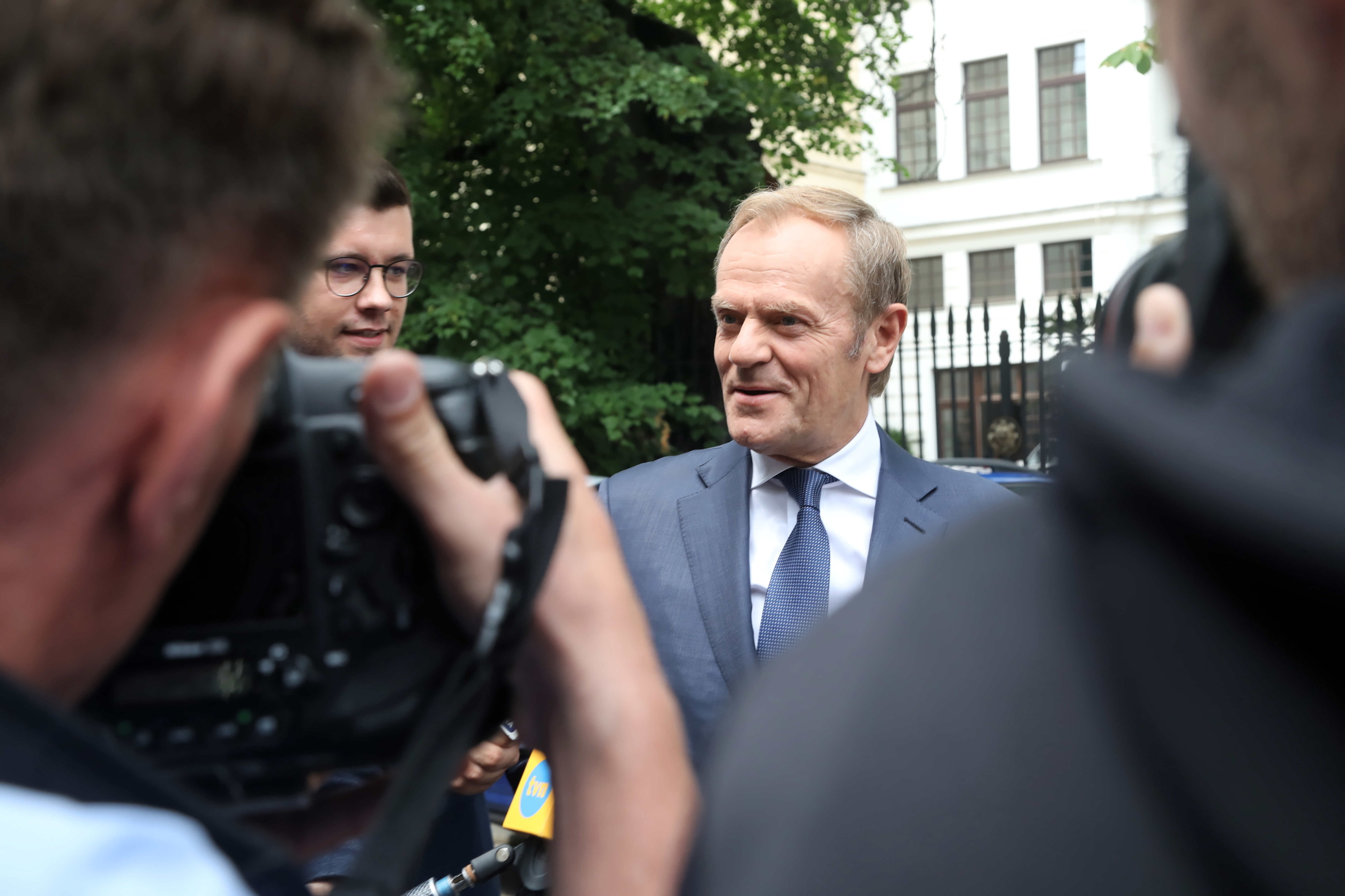 Donald Tusk podczas konferencji prasowej