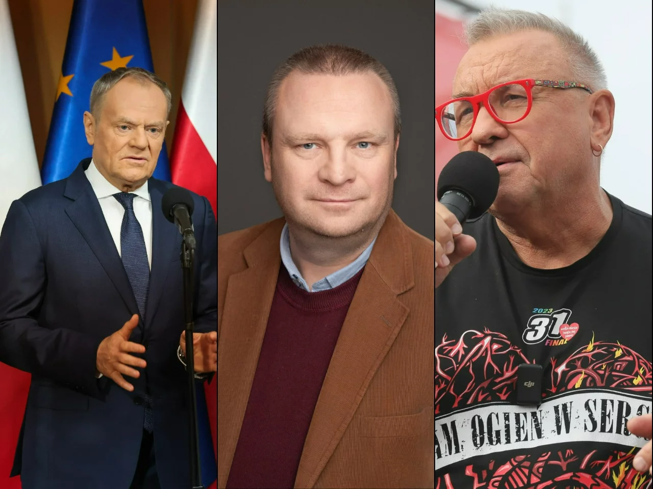 Donald Tusk, Łukasz Warzecha, Jerzy Owsiak