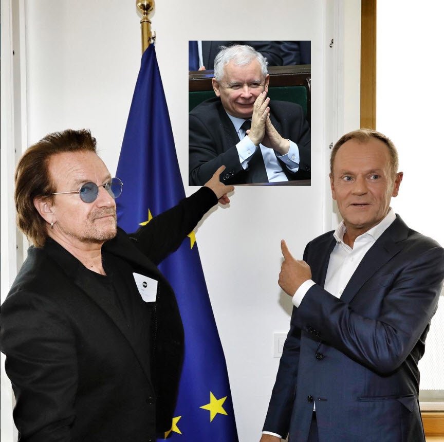Memy ze spotkania Bono-Tusk