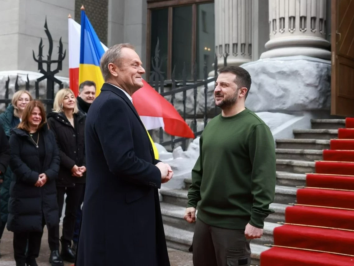 Premier Donalda Tusk i prezydent Wołodymyr Zełenski