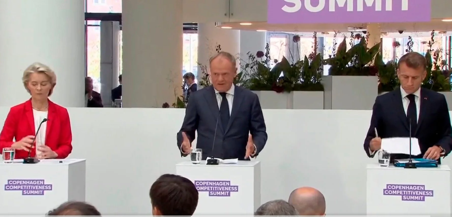 Konferencja w Kopenhadze z udziałem Ursuli von der Leyen, Donalda Tuska i Emmanuela Macrona