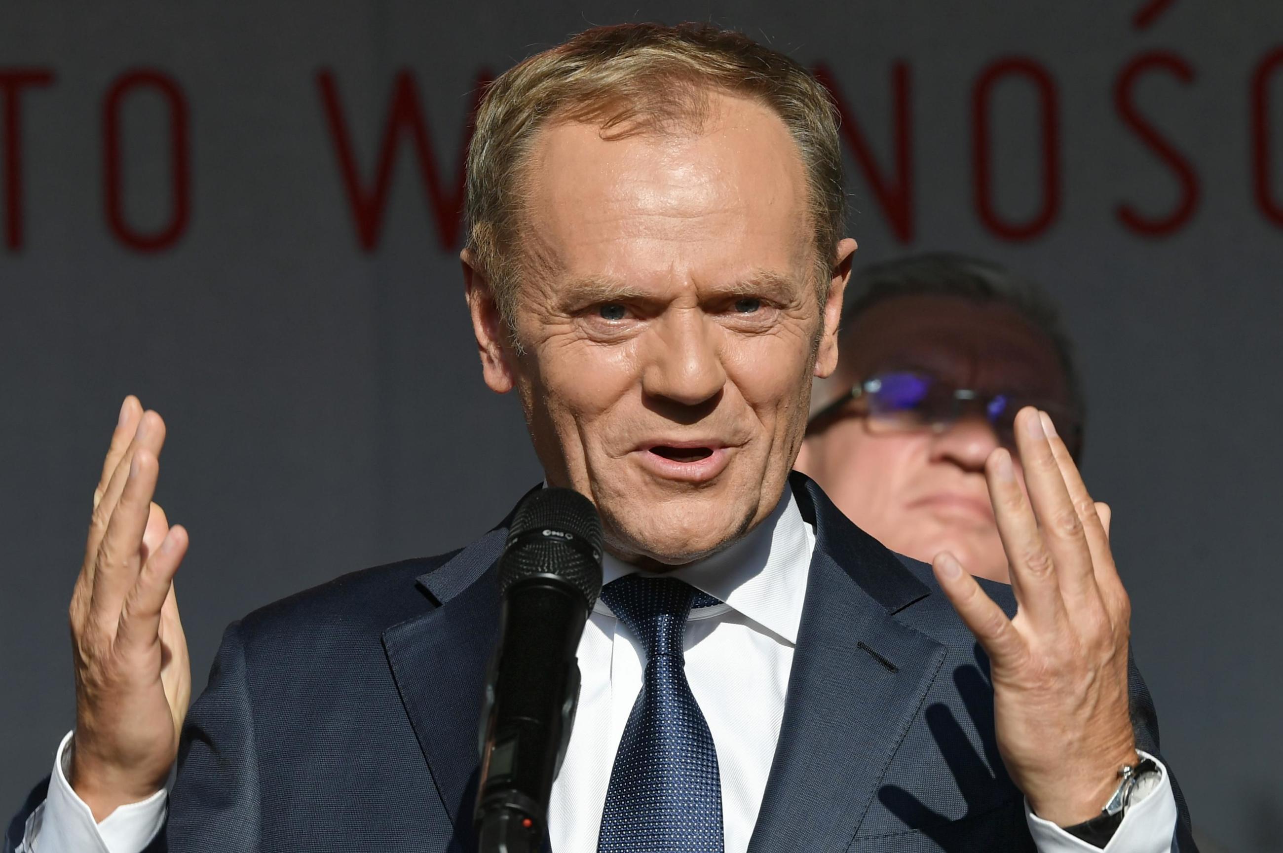 Donald Tusk na wiecu w Gdańsku