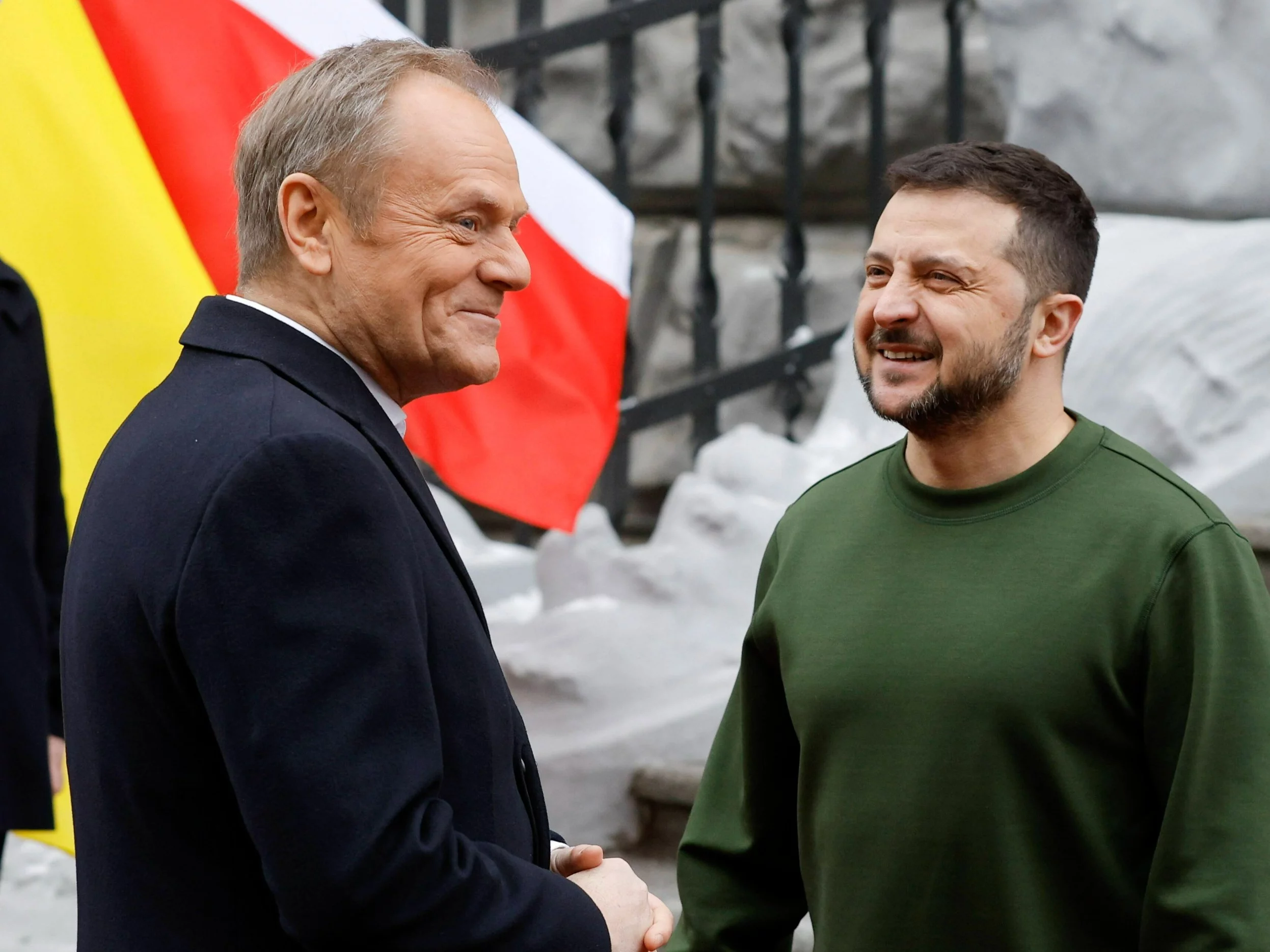 Premier Donald Tusk i prezydent Ukrainy Wołodymyr Zełenski