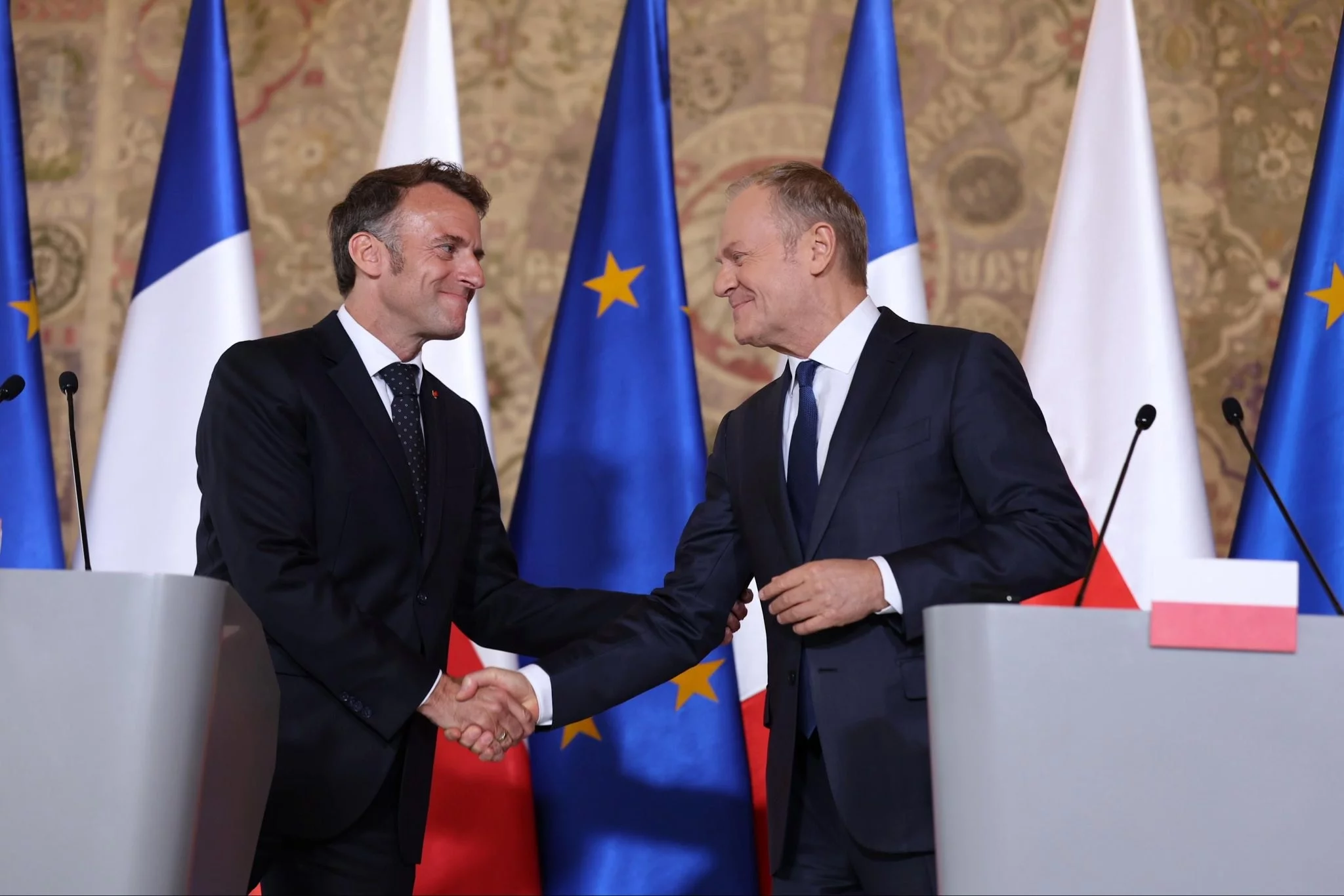 Donald Tusk spotkał się w Gdańsku z Emmanuelem Macronem