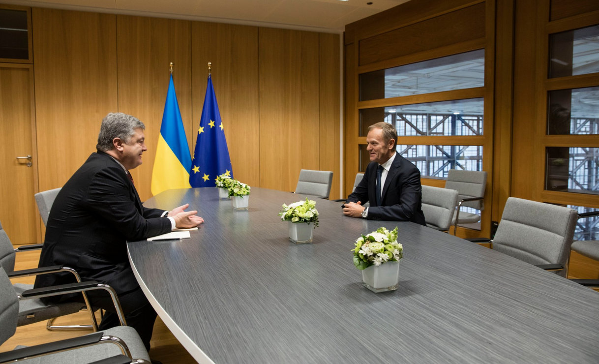 Petro Poroszenko, Donald Tusk