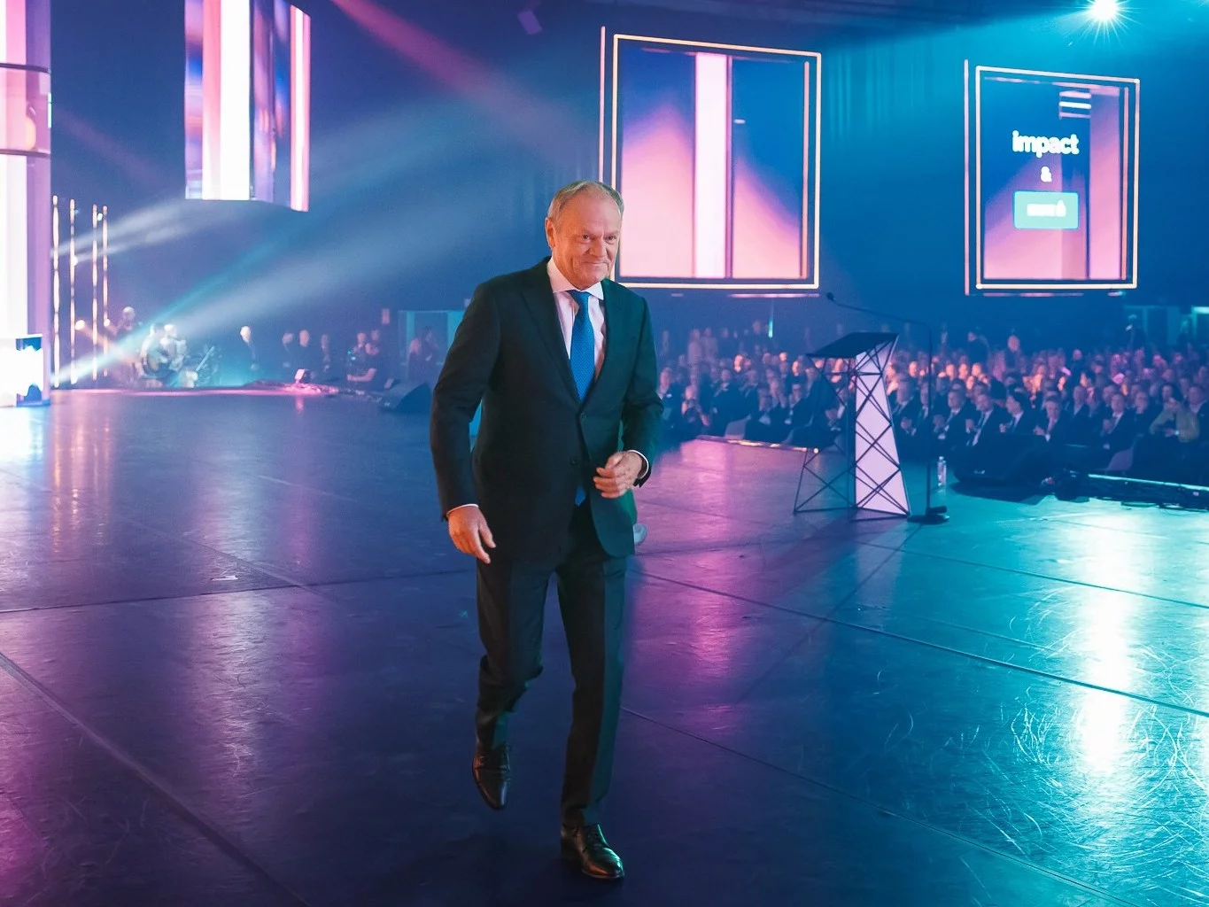Premier Donald Tusk na wydarzeniu "Impact" w Poznaniu