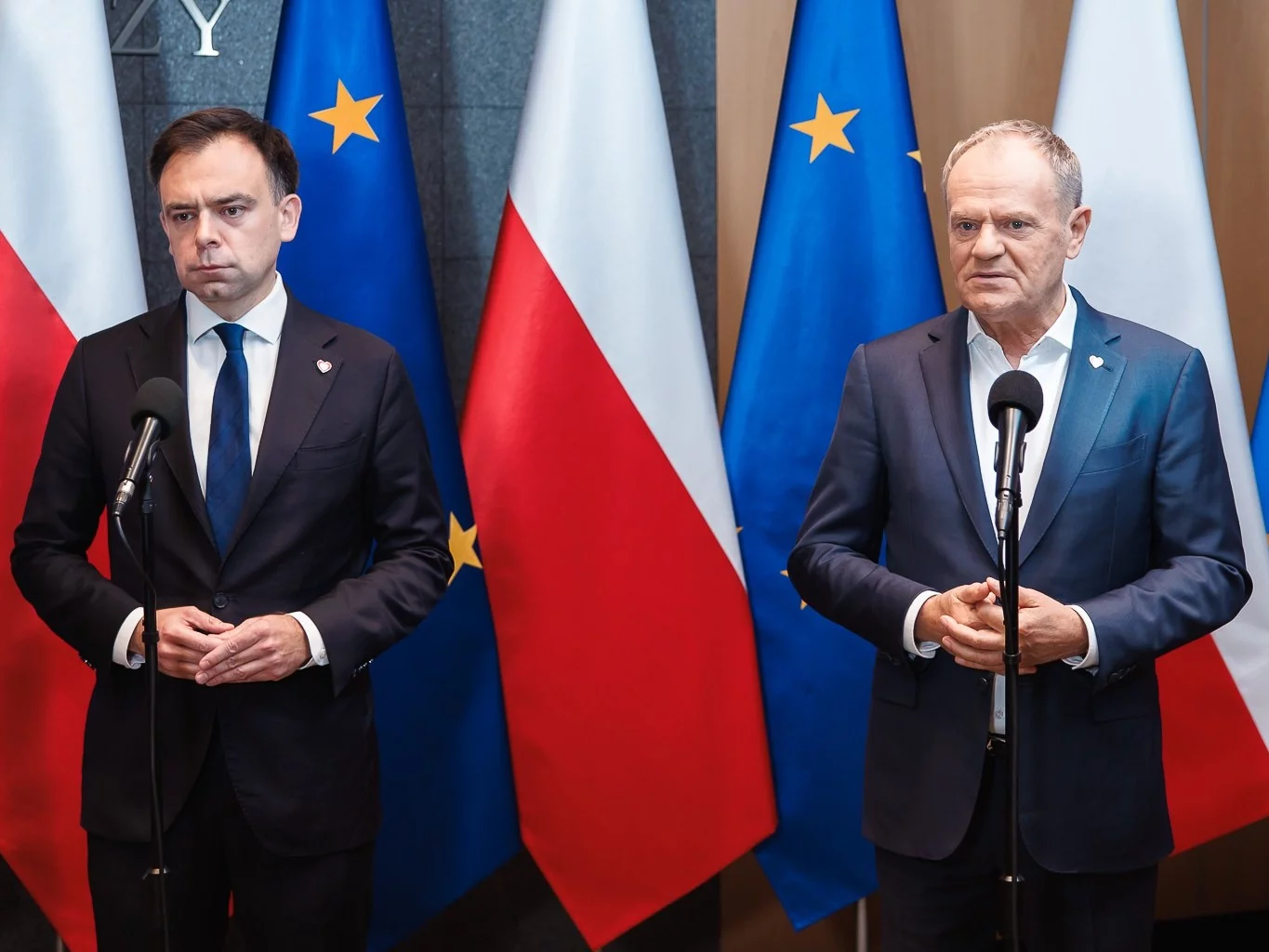 Od lewej: Andrzej Domański i Donald Tusk