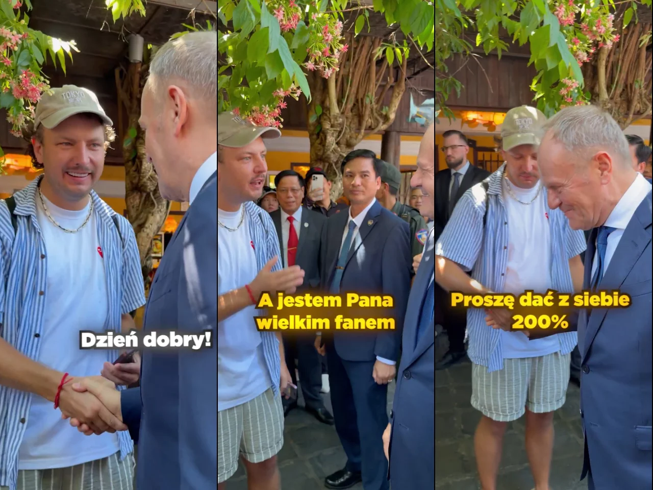 Spotkanie premiera Donalda Tuska z Polakiem mieszkającym w Wietnamie