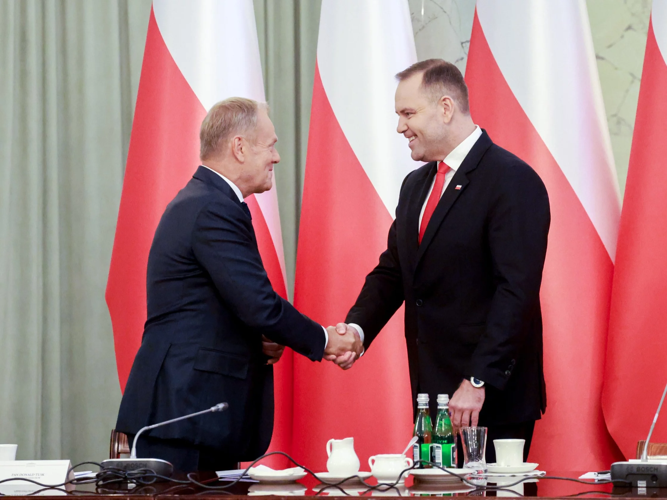 Premier Donald Tusk i prezydent Karol Nawrocki