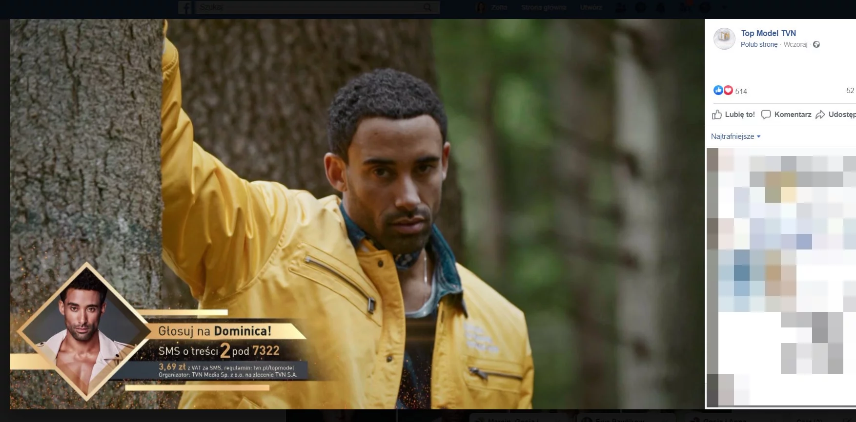 Komunikat stacji ukazał się na Facebooku programu "Top Model". To reakcja na doniesienia medialne na temat jednego z finalistów programu – Dominica D’Angelica.