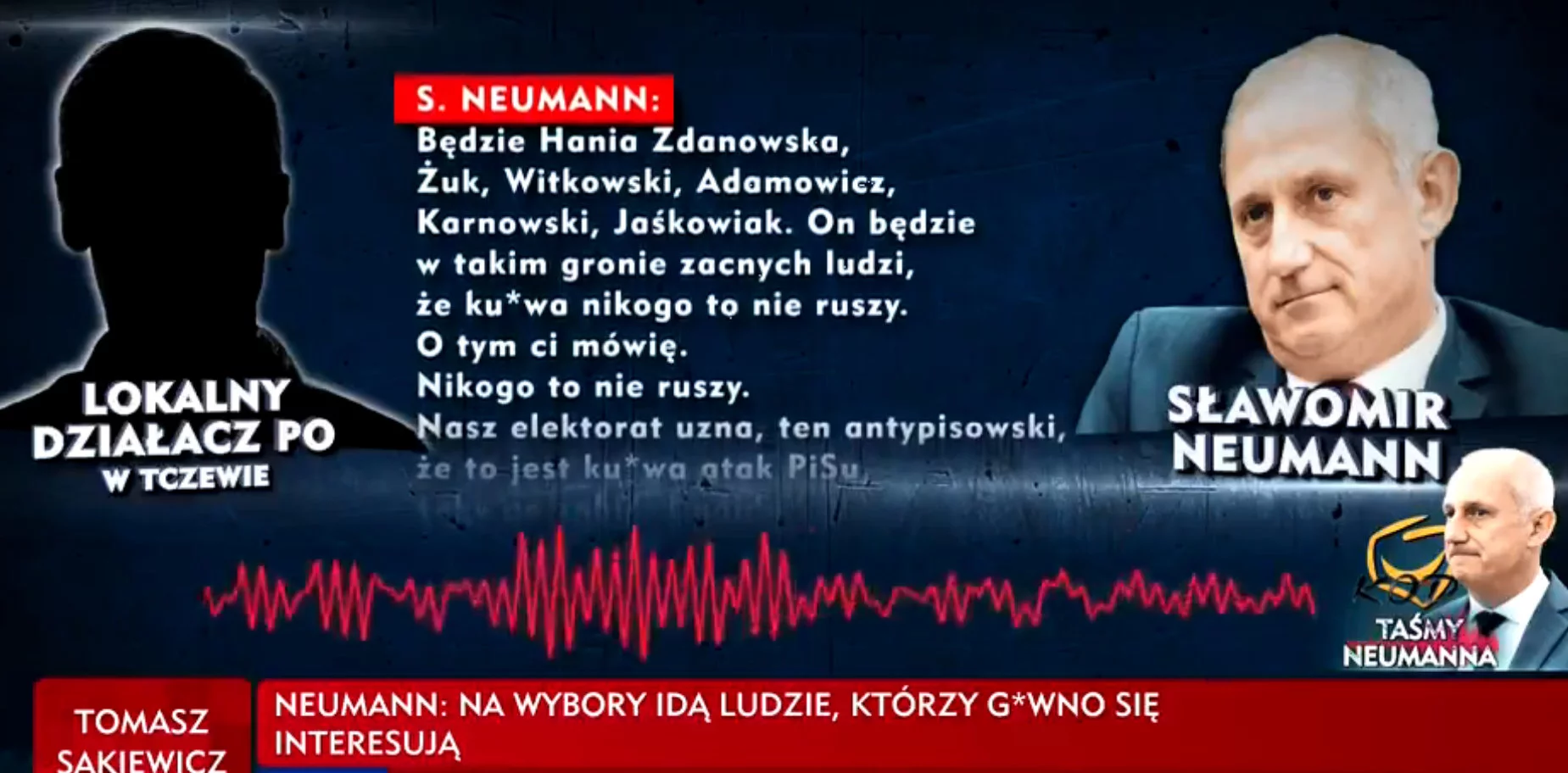 TVP Info opublikowało dzisiaj nagrania jednego z uczestników spotkania, w którym udział brał szef klubu PO-KO Sławomir Neumann.