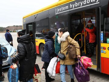 Uchodźcy z Ukrainy przyjeżdżają do Polski, Nadarzyn, Centrum Pomocy Humanitarnej
