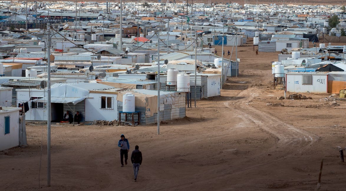 Obóz dla uchodźców w Zaatari w Jordanii