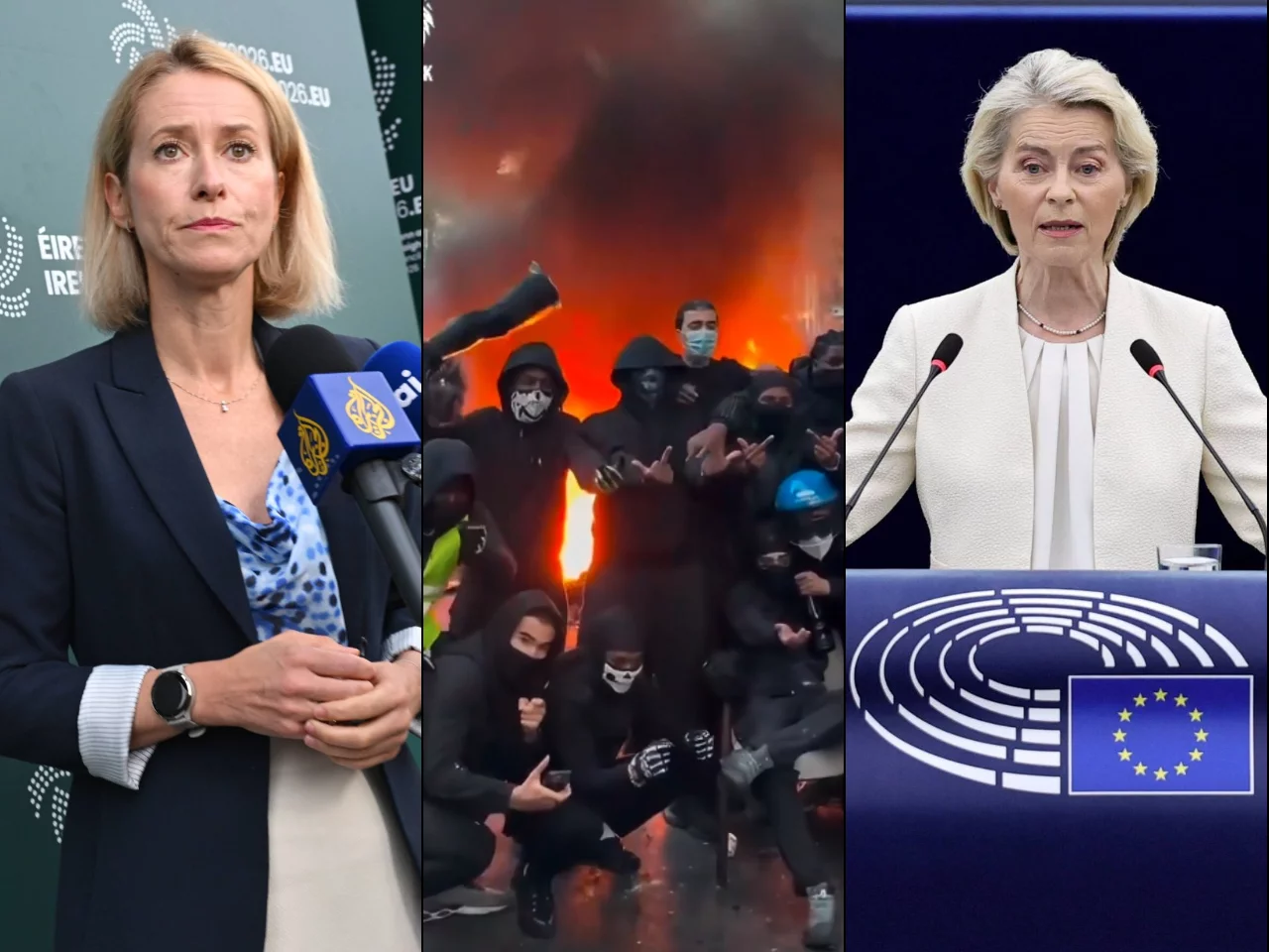 Kaja Kallas, Ursula von der Leyen, zamieszki we Francji