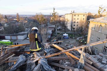 Ukraina, 04.04.2024. Zniszczenia w Charkowie
