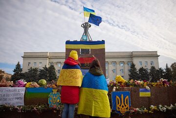 Ukraińcy w wyzwolonym Chersoniu